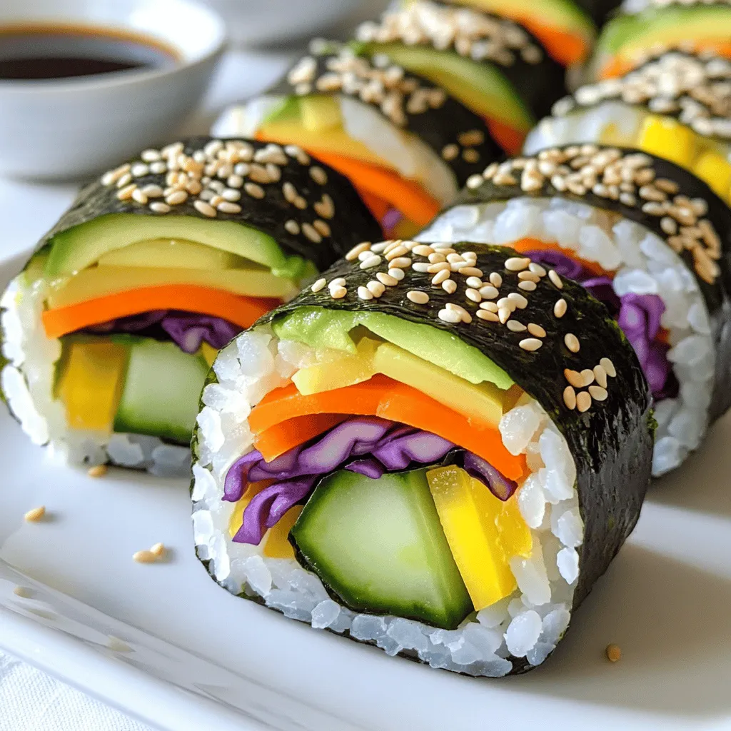 Rainbow Veggie Sushi Rolls Colorful and Healthy Treat