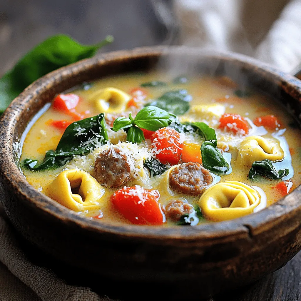 Slow Cooker Creamy Italian Sausage Tortellini Soup Magic