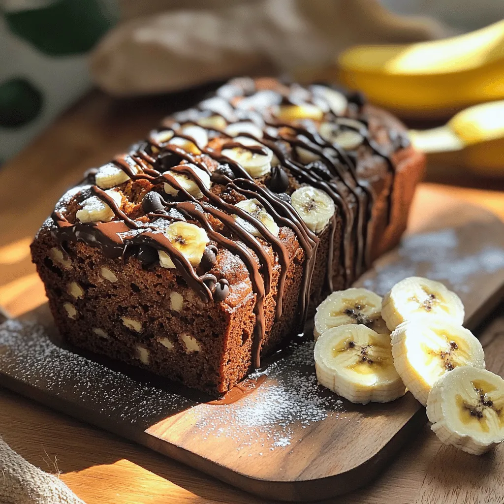 To make a great chocolate chip banana bread, you need simple ingredients. Start with 3 ripe bananas. They should be soft and sweet. You also need 1/2 cup of unsalted butter. This adds moisture and flavor. Use 3/4 cup of packed brown sugar for sweetness. One large beaten egg will help bind the bread. Add 1 teaspoon of vanilla extract for a nice aroma. You will also need 1 teaspoon of baking soda and 1/4 teaspoon of salt. These help the bread rise and taste great. For the base of the bread, use 1 1/2 cups of all-purpose flour. Finally, add 1/2 cup of semi-sweet chocolate chips for that rich chocolate flavor.