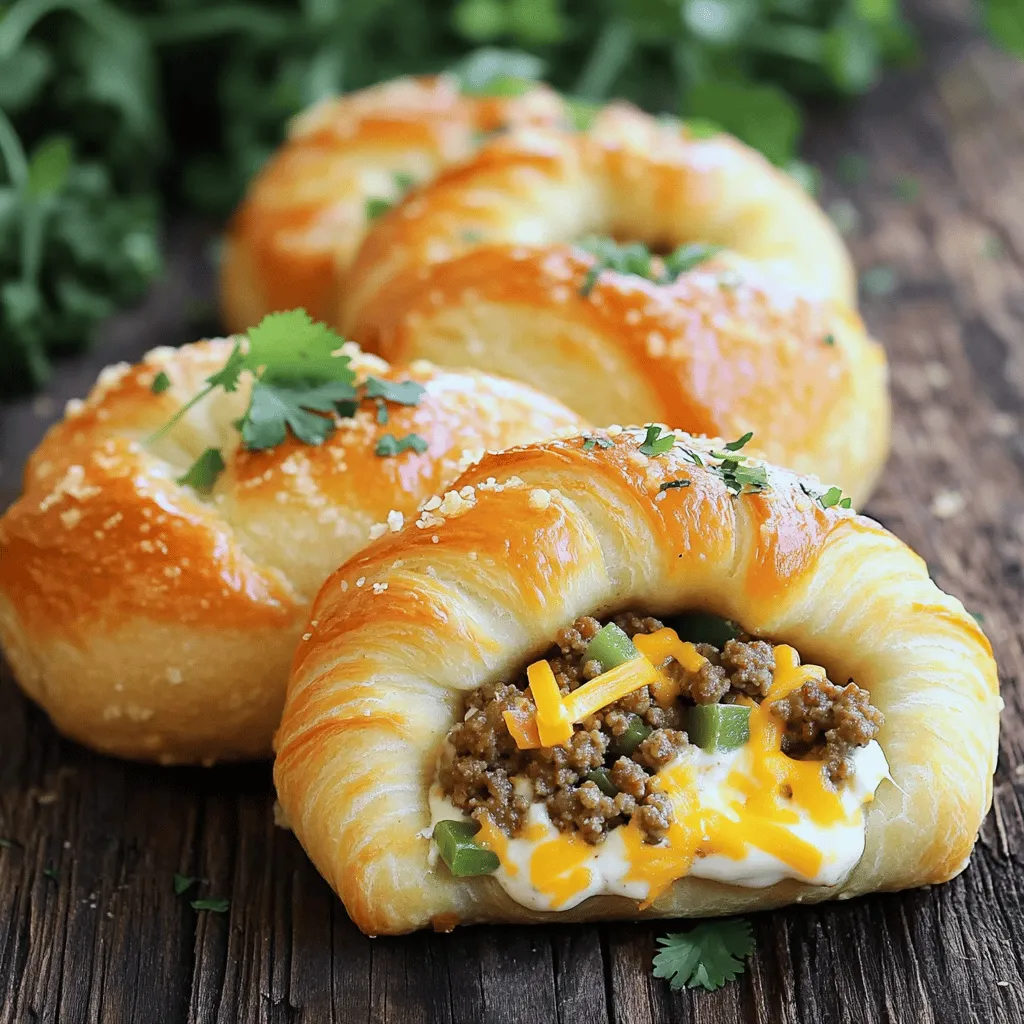 The main ingredients for Rotel Sausage & Cream Cheese Crescents are simple yet flavorful. You need: