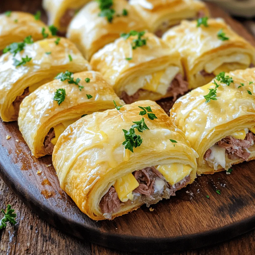 - Refrigerated crescent roll dough - Chopped corned beef - Drained and rinsed sauerkraut