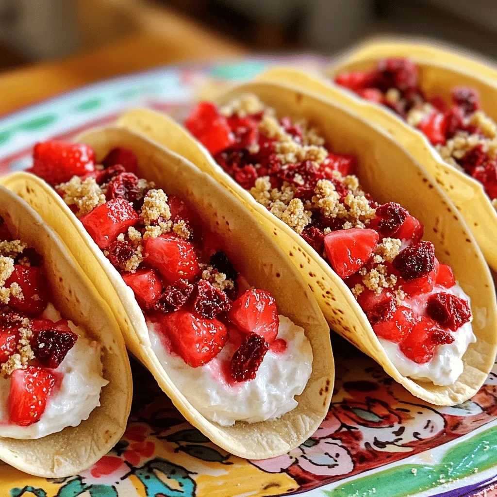 Strawberry Crunch Cheesecake Tacos Recipe Delight