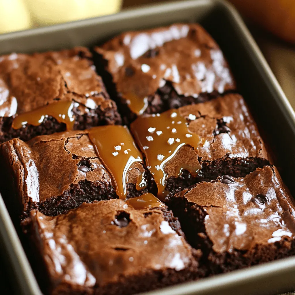 Salted Caramel Chocolate Pumpkin Brownies Delight