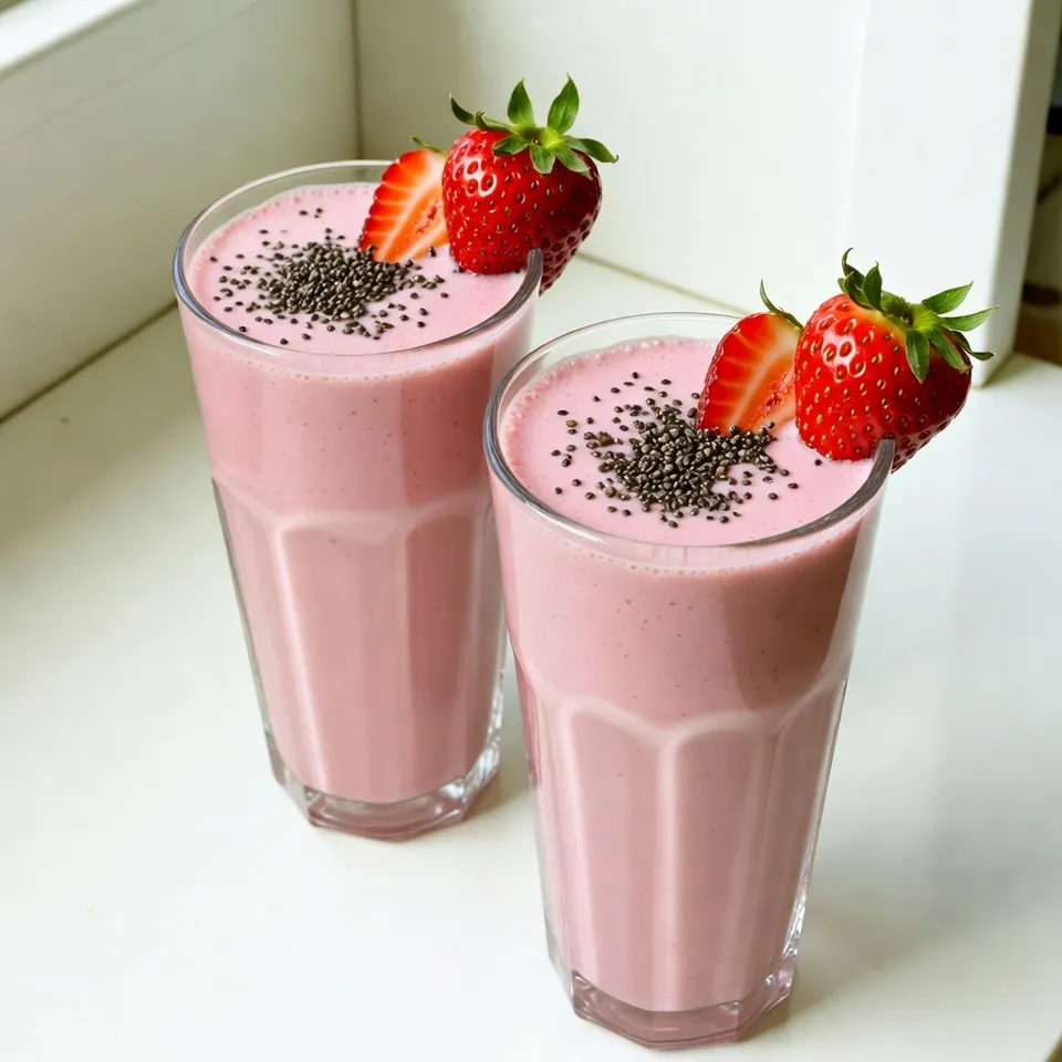 Strawberry Coconut Smoothie Energizing Refreshing Boost