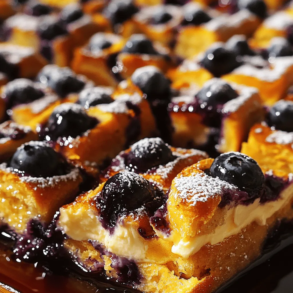Blueberry Cheesecake French Toast Casserole Delight