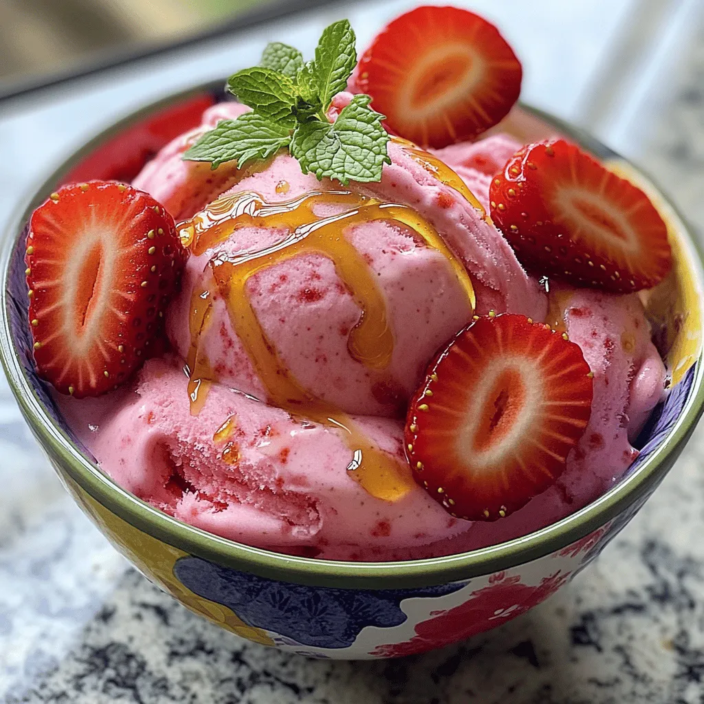 Refreshing Berry Bliss Strawberry Frozen Yogurt Delight