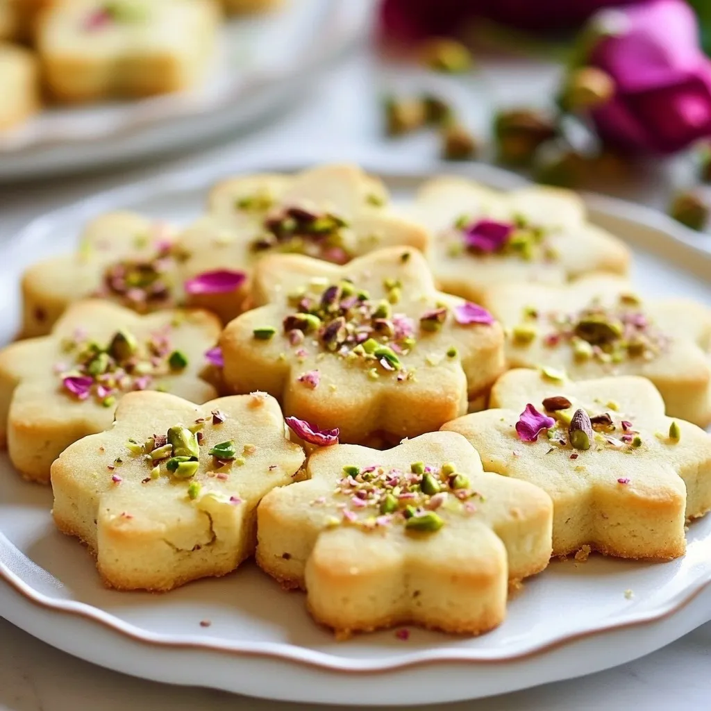 Pistachio Rose Shortbread Irresistible Cookie Recipe