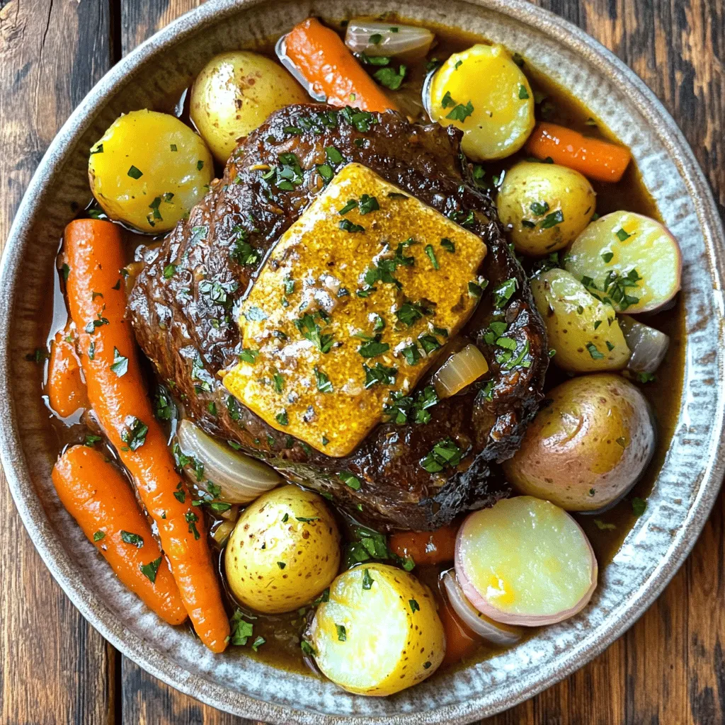 Flavorful Slow Cooker Garlic Butter Beef Roast Recipe