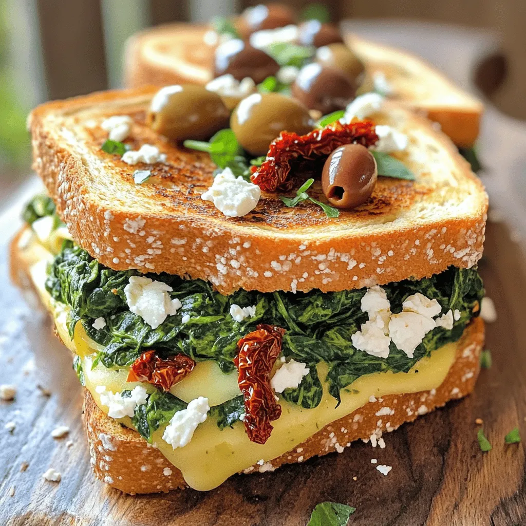 Mediterranean Spinach Grilled Cheese Flavor Boost