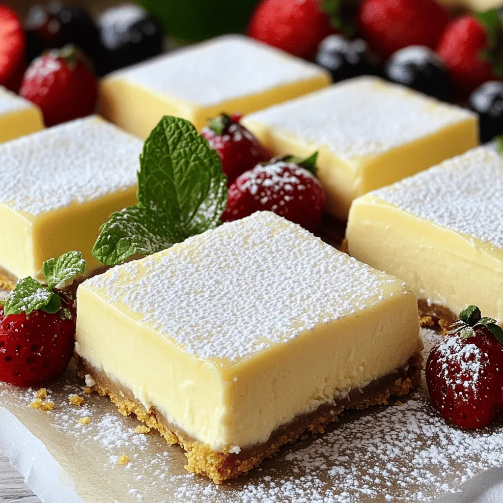 Philadelphia cheesecake bars are a sweet, creamy dessert. They bring joy with every bite. This treat features a rich cheesecake filling on a crumbly crust. The crust uses graham cracker crumbs, butter, and sugar. This combination gives it a delightful crunch. The filling contains Philadelphia cream cheese, eggs, and a hint of lemon. This creates a smooth and tangy flavor that stands out.