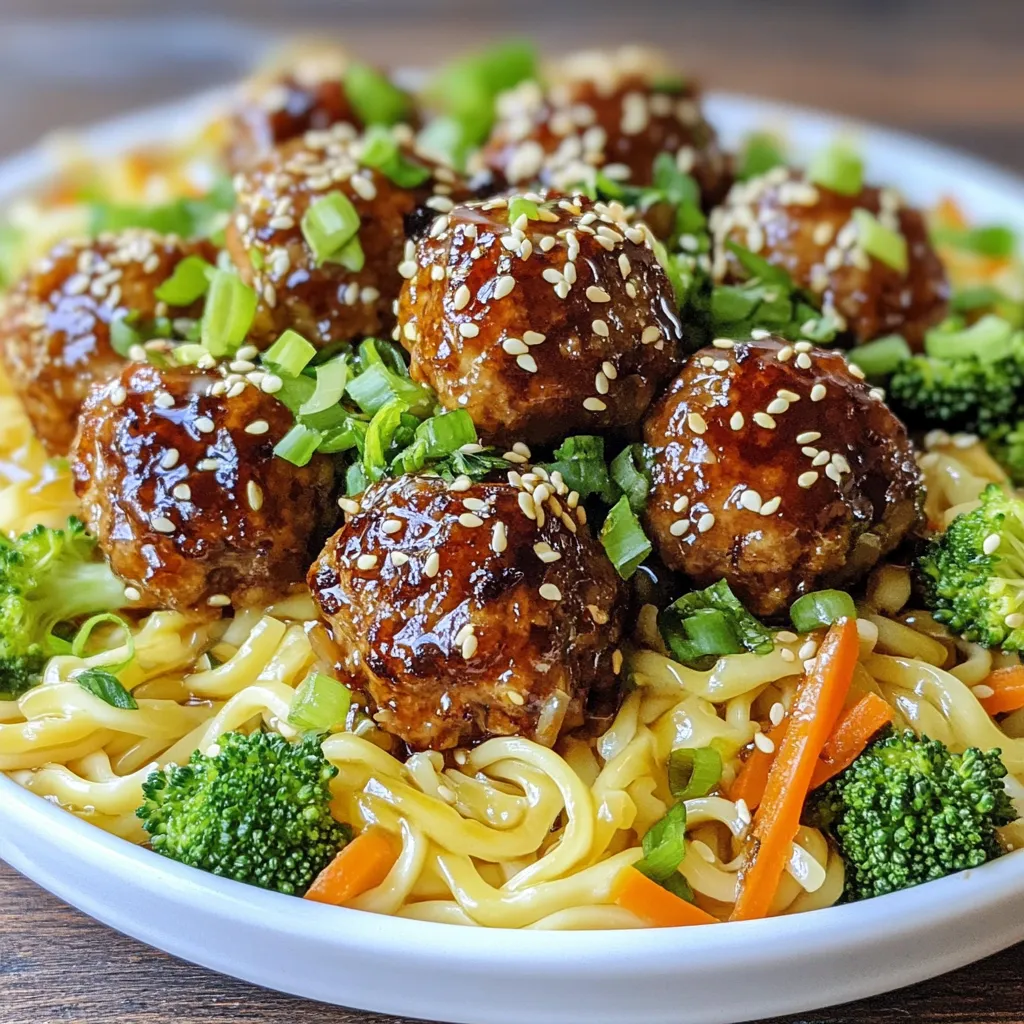 Teriyaki Meatball Noodles Flavorful and Easy Recipe