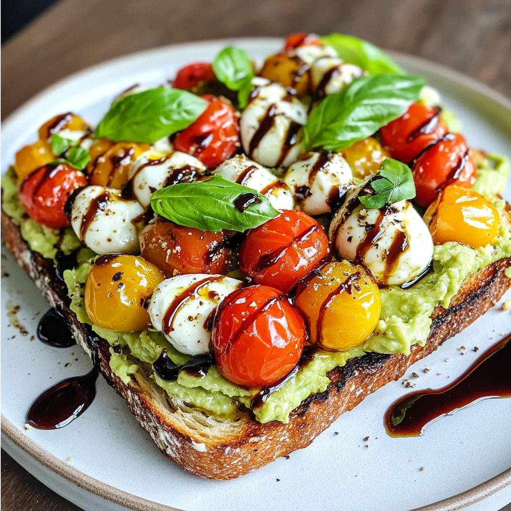 Avocado Caprese Toast Flavorful and Simple Recipe
