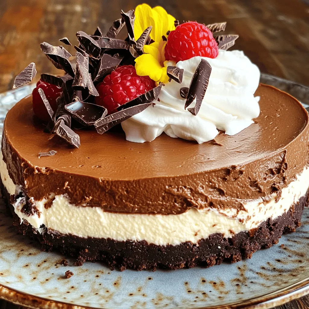 Chocolate Mousse Cheesecake Creamy Dessert Delight