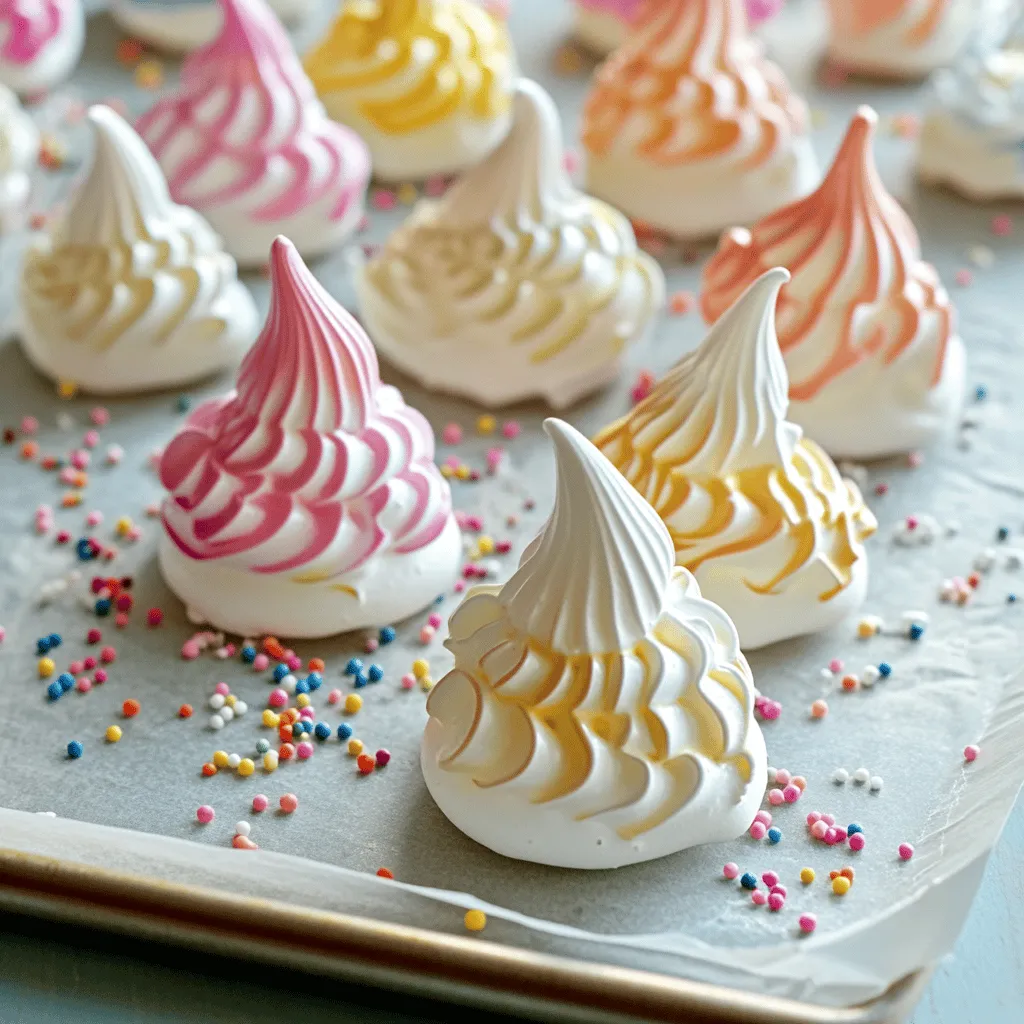To make easy meringue cookies, gather simple ingredients. You need three large egg whites, cream of tartar, granulated sugar, vanilla extract, Jello powder, and a pinch of salt. Optionally, you can add sprinkles for fun decoration. Using Jello adds a burst of flavor and color to the cookies.