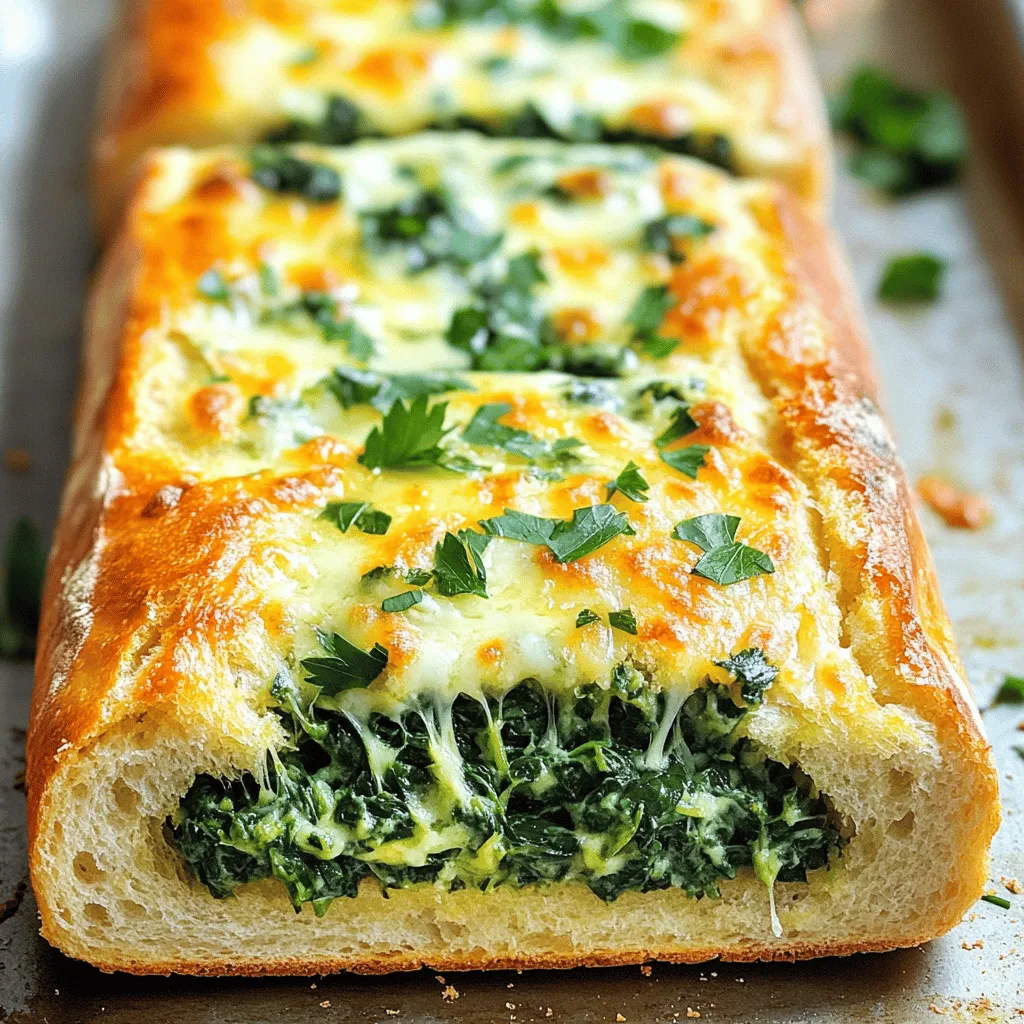 Spinach Parmesan Garlic Bread Flavorful and Easy Delight