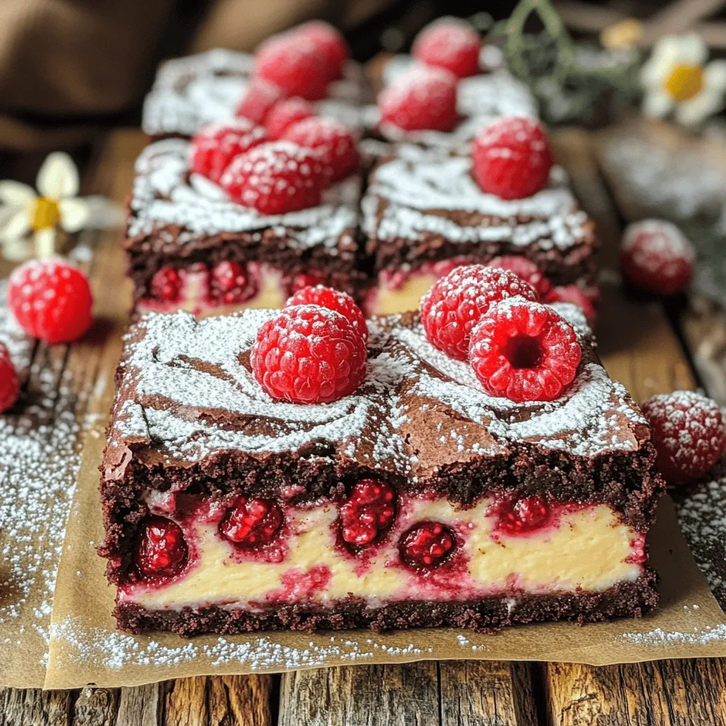 Raspberry Cheesecake Brownies Delicious Dessert Delight