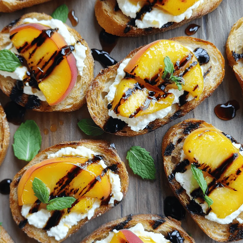 Grilled Peach Crostini Flavorful Summer Appetizer