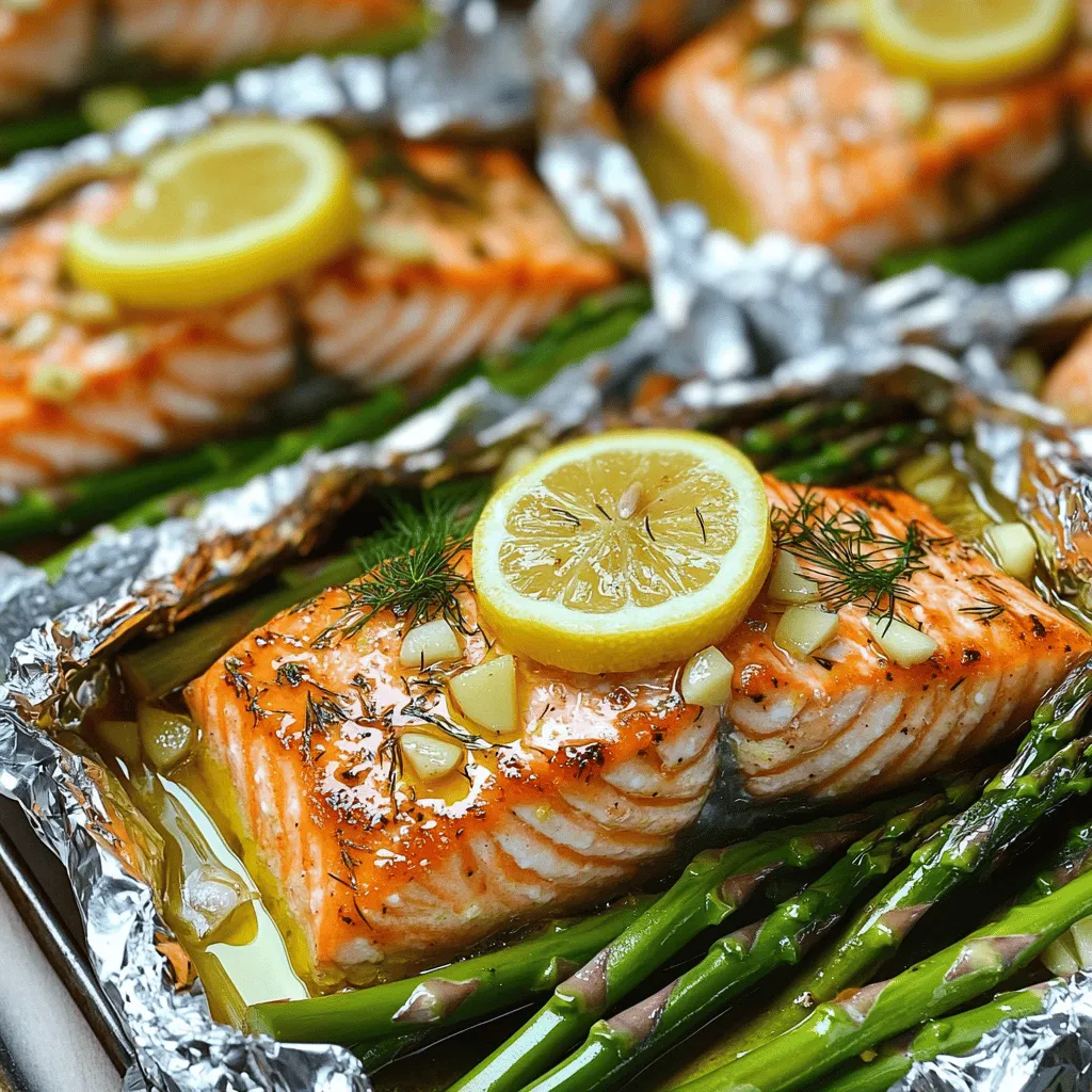 To make baked salmon with asparagus, you need simple, fresh ingredients. Start with salmon fillets. I recommend using skin-on fillets for added flavor and moisture. You also need fresh asparagus. Trim the ends for the best texture.