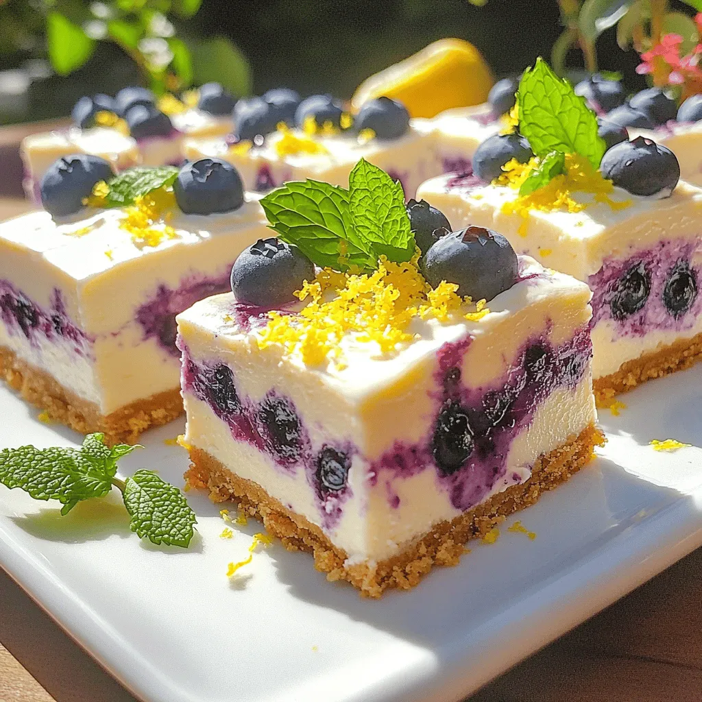 Lemon Blueberry Cheesecake Bars Easy and Tasty Treat