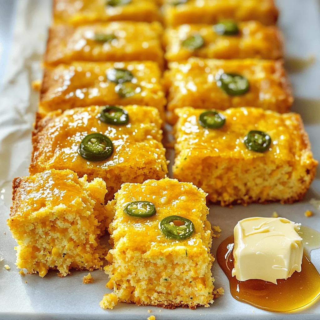 To make the best jalapeno cheddar cornbread, you need key ingredients. Start with one cup of cornmeal. This gives cornbread its signature texture. Use one cup of all-purpose flour to add structure. Baking powder is essential, so add one tablespoon for rise. A half teaspoon of salt enhances the flavors.