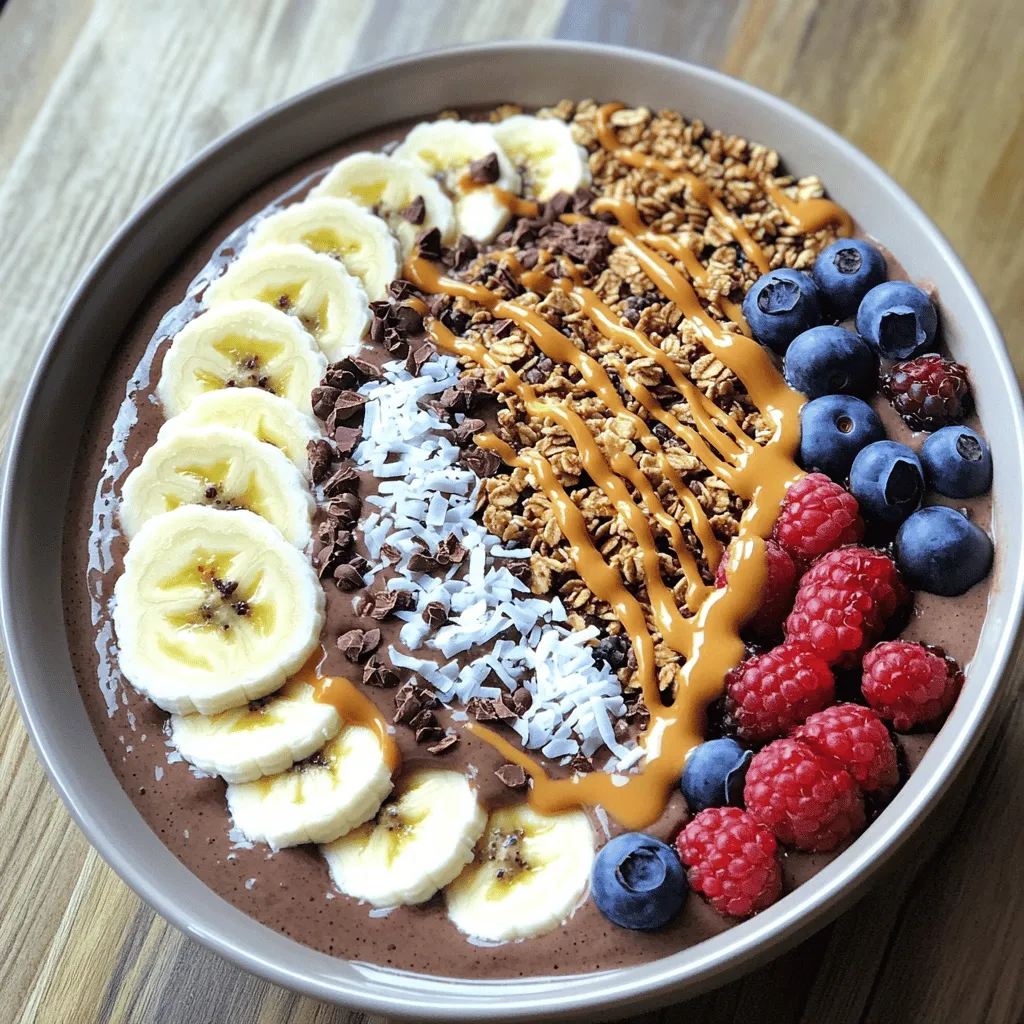 Chocolate Peanut Butter Smoothie Bowl Heavenly Treat