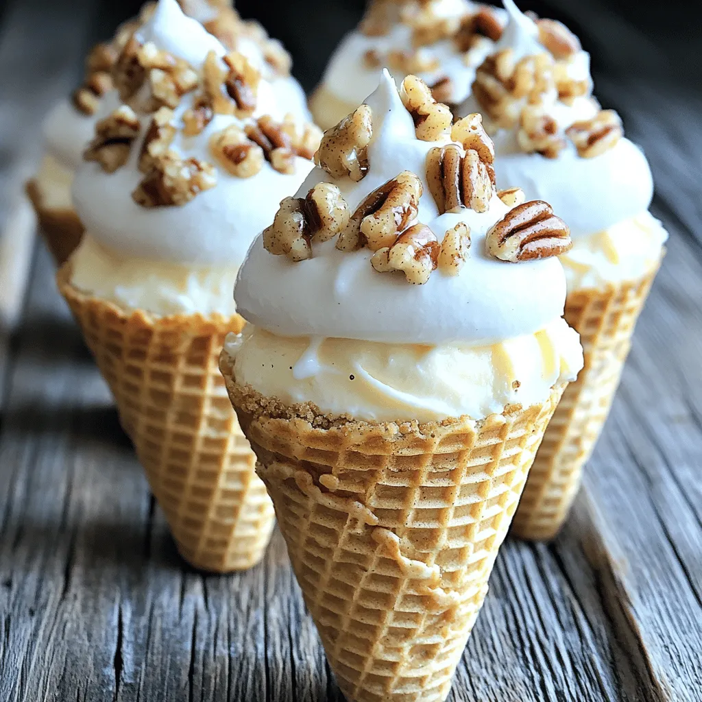 When making Mini Cheesecake Praline Cones, you need the right ingredients for a tasty treat. Here’s a full list of what you will need: