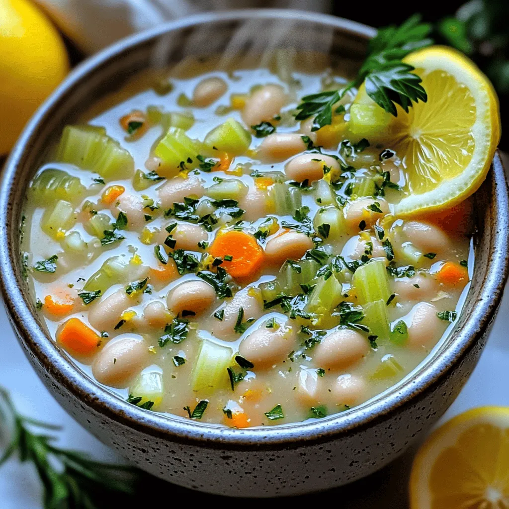 The lemon rosemary white bean soup recipe shines with simple yet powerful ingredients. Each one plays a role in making this soup hearty and flavorful.