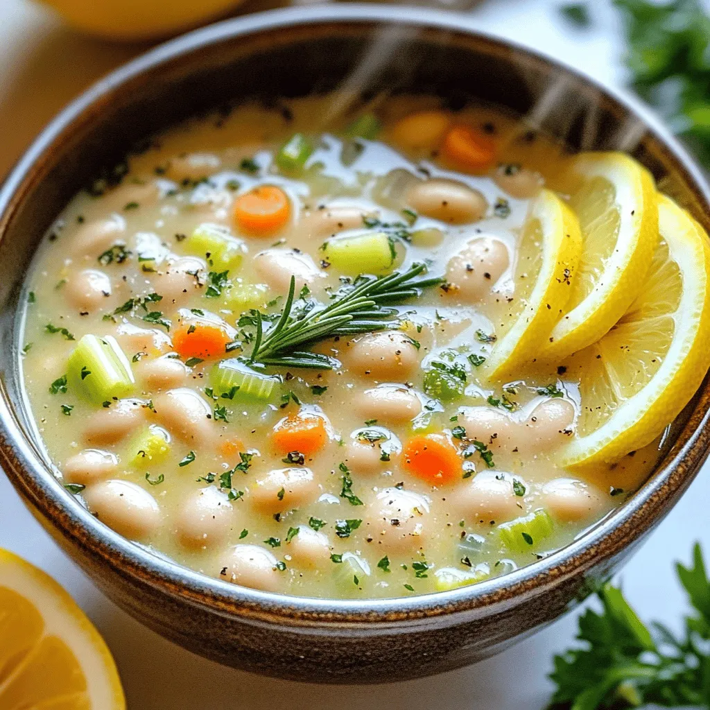 Lemon Rosemary White Bean Soup Flavorful and Hearty