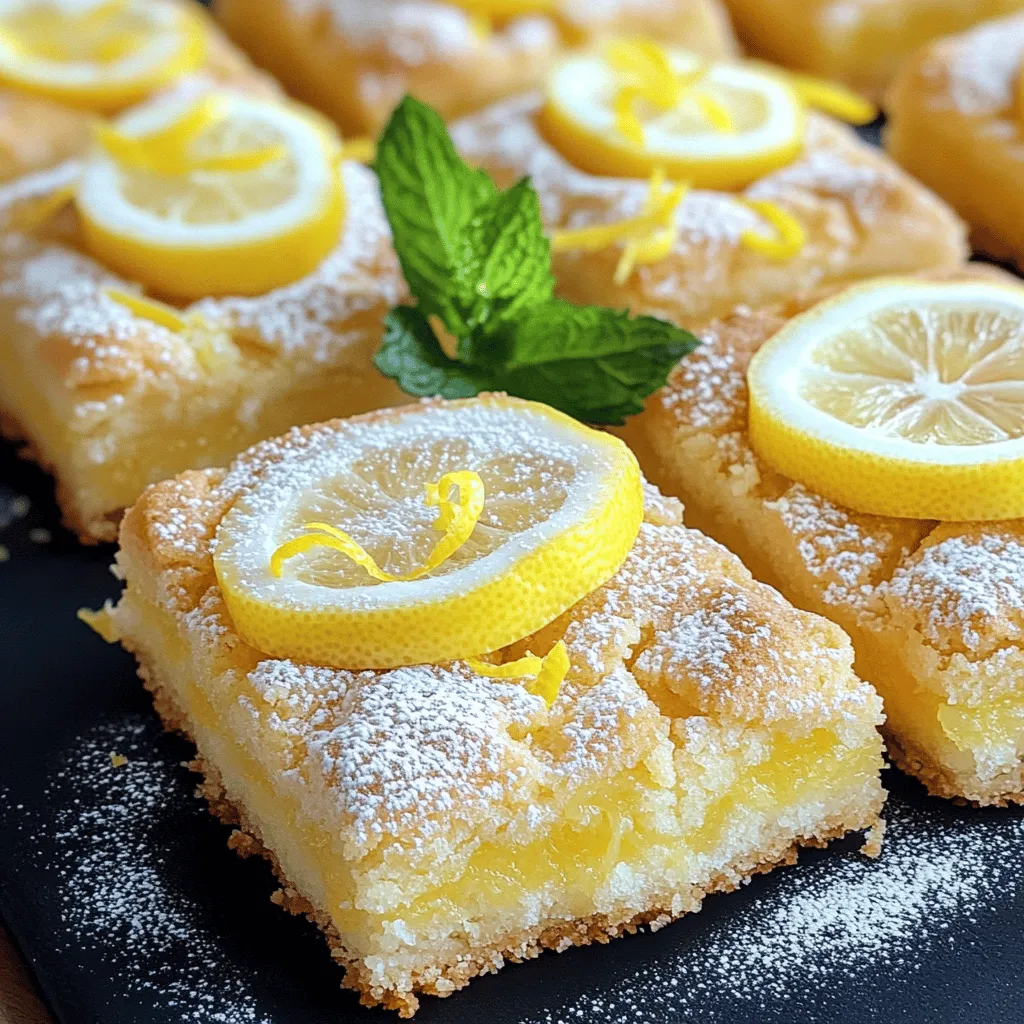 To make delicious lemon bar cookies, you need some key ingredients. Start with 1 cup of unsalted butter. It gives the cookies a rich flavor. You also need 1 cup of granulated sugar. This adds sweetness and helps create a soft texture.
