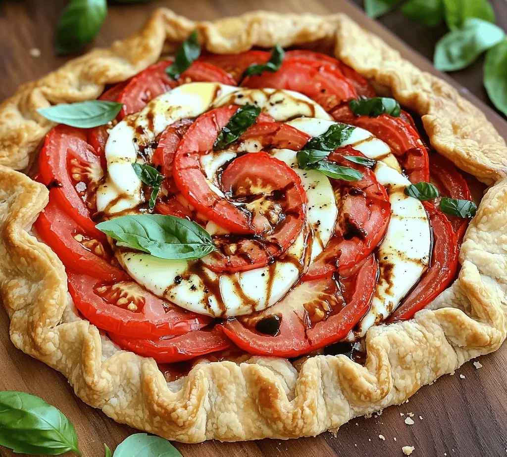 The Caprese Galette presents a delightful twist on the traditional Caprese salad, infusing the classic Italian flavors into a rustic pastry format. This delightful dish harmoniously combines the freshness of ripe tomatoes, creamy mozzarella, and fragrant basil, all enveloped in a flaky, buttery crust. While the Caprese salad is a summer staple, the galette transforms these beloved ingredients into a savory tart that can be enjoyed year-round, making it a versatile addition to any menu—whether it’s a casual family dinner, a summer picnic, or an elegant brunch gathering.