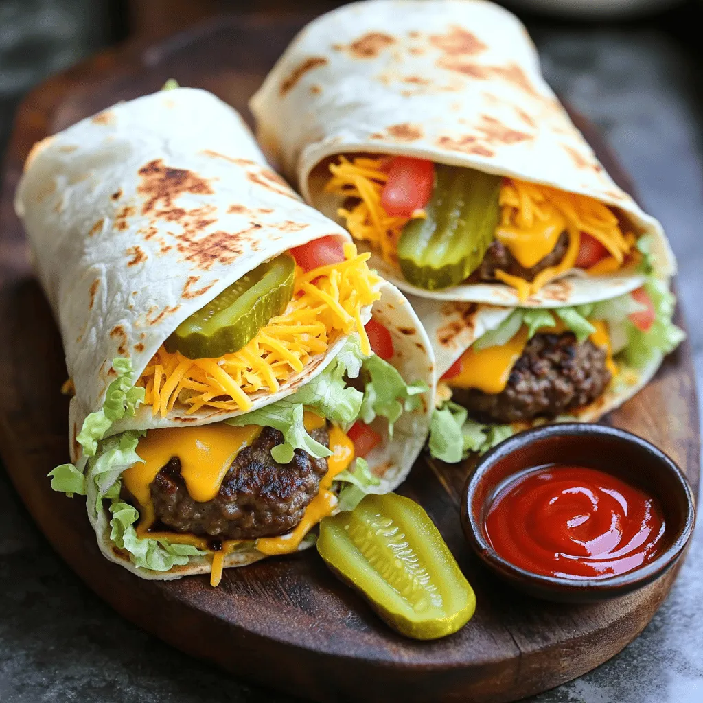 Grilled Cheeseburger Wraps Flavorful and Easy Recipe