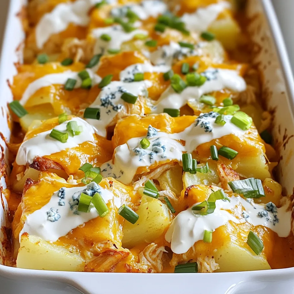 Buffalo Chicken Potato Bake Savory and Comforting Dish