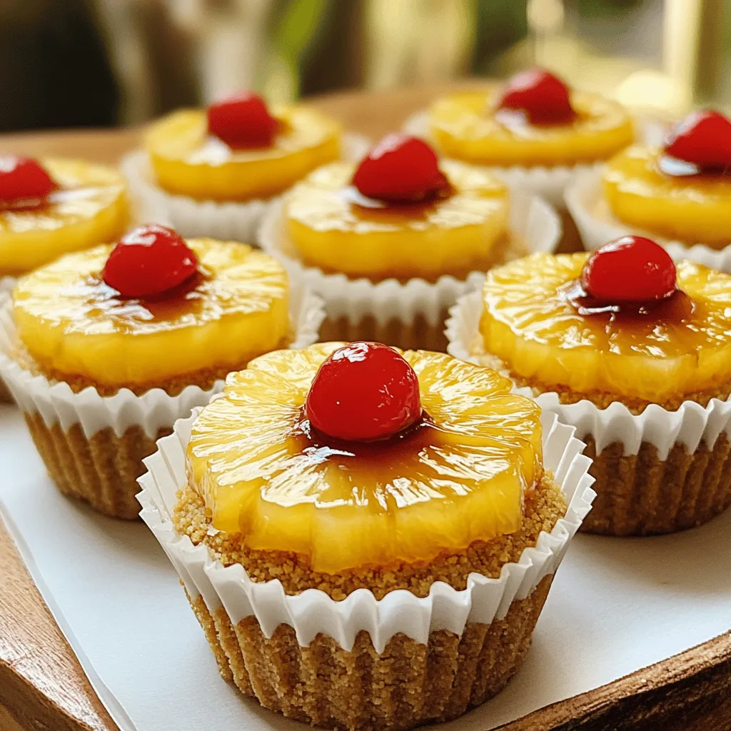 Mini Pineapple Upside-Down Cheesecakes Delightful Treat