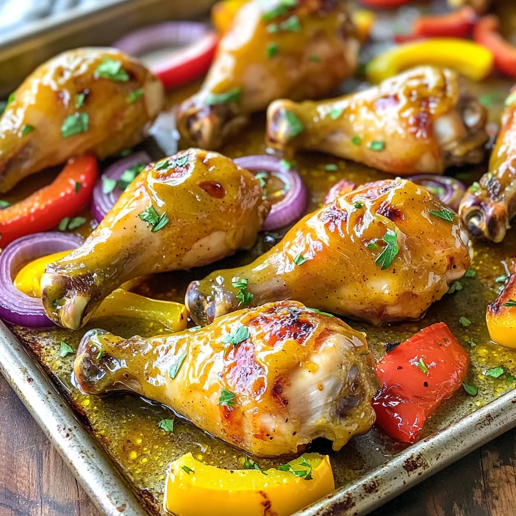 Honey Mustard Chicken Drumsticks Sheet Pan Delight