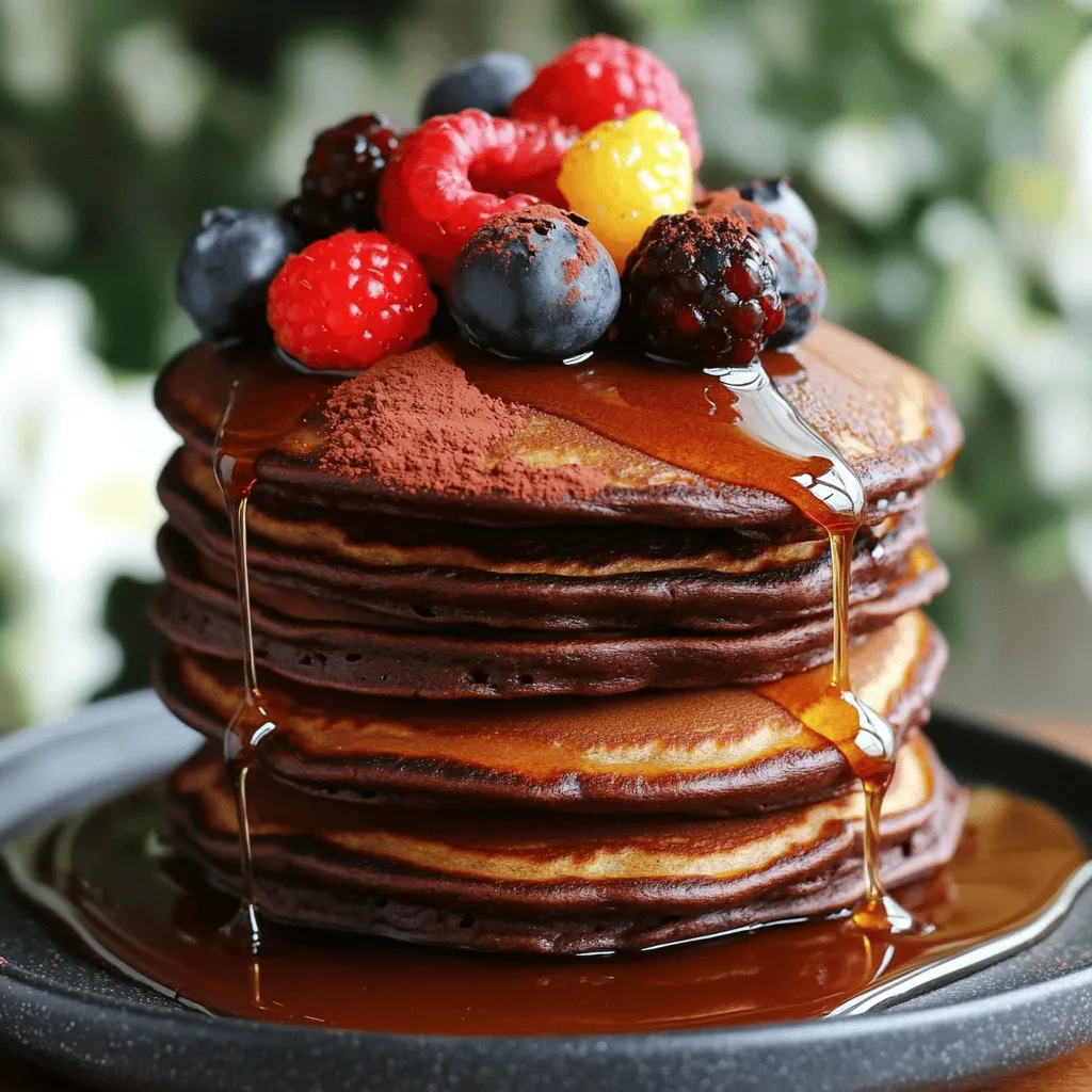 Chocolate Protein Pancakes Fluffy and Tasty Breakfast