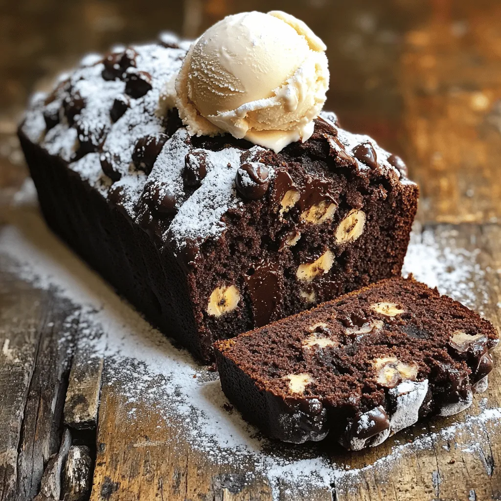 Chewy Double Chocolate Banana Bread Delightful Treat