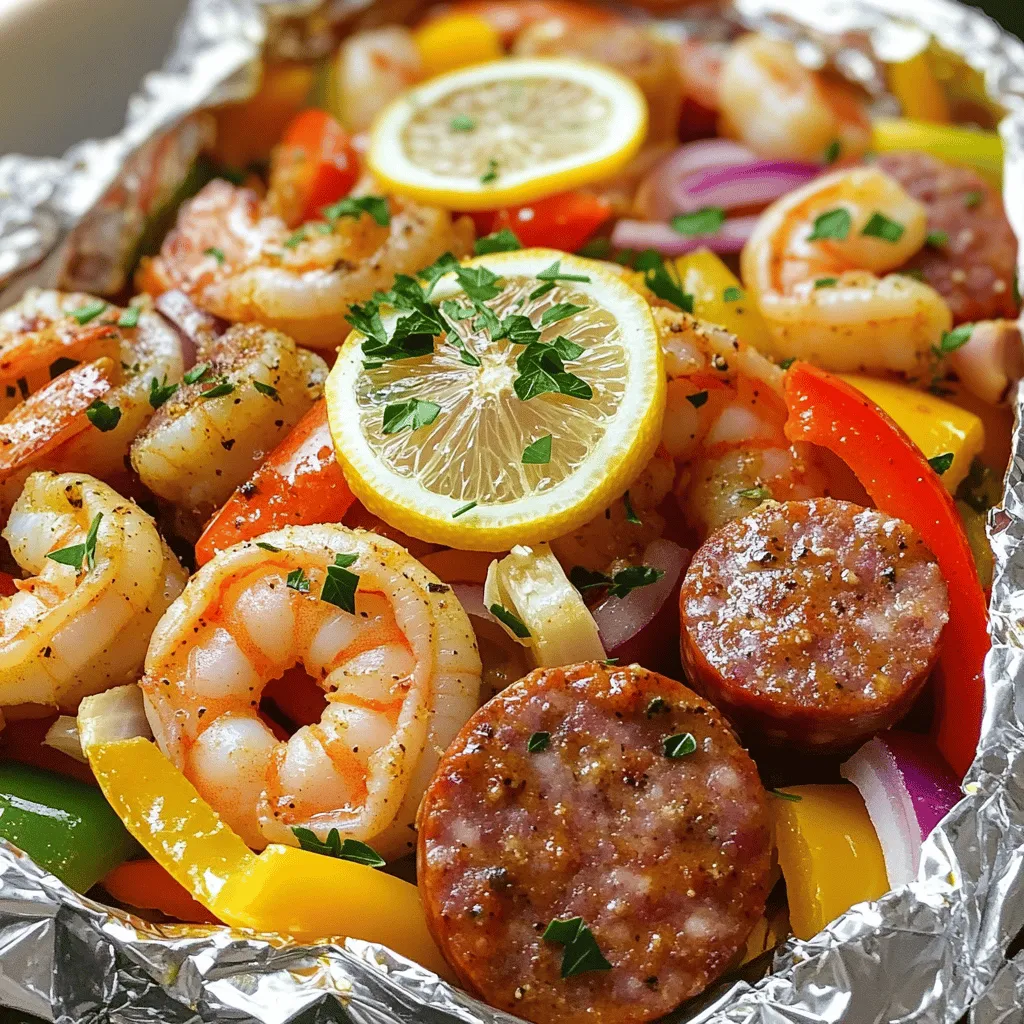 Cajun Shrimp &#038; Sausage Foil Packets Flavorful Delight