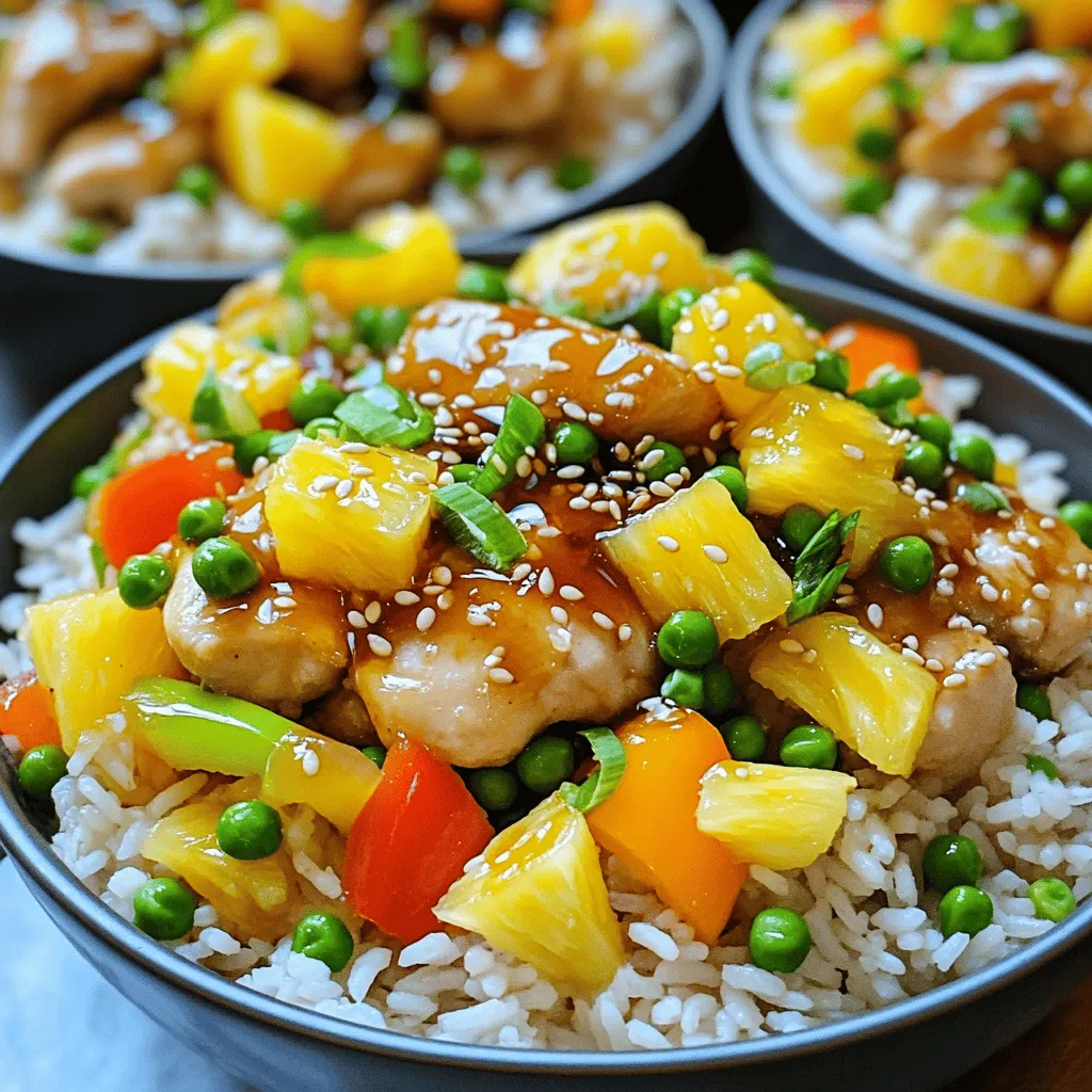 Sweet Pineapple Chicken &#038; Rice Flavorful Dinner Delight