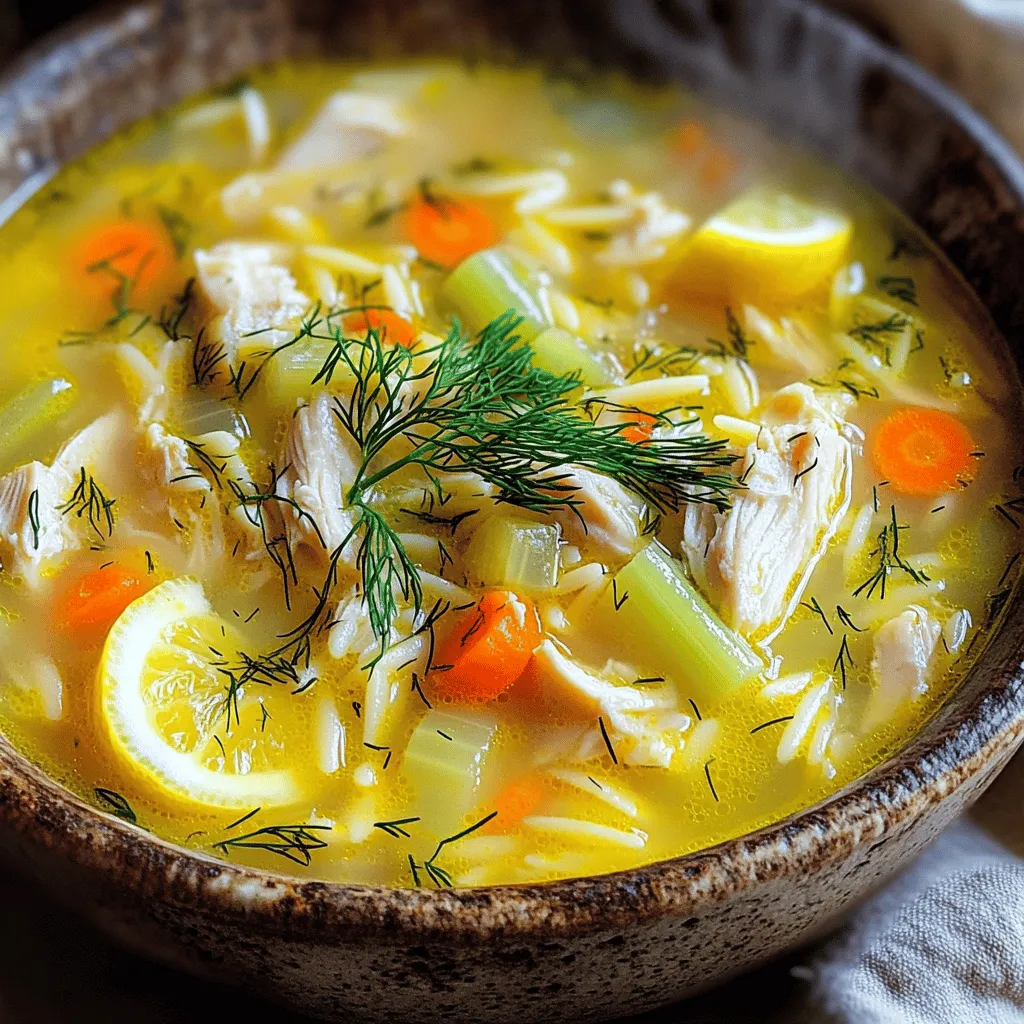 Avgolemono Greek Lemon Chicken Soup Savory Delight