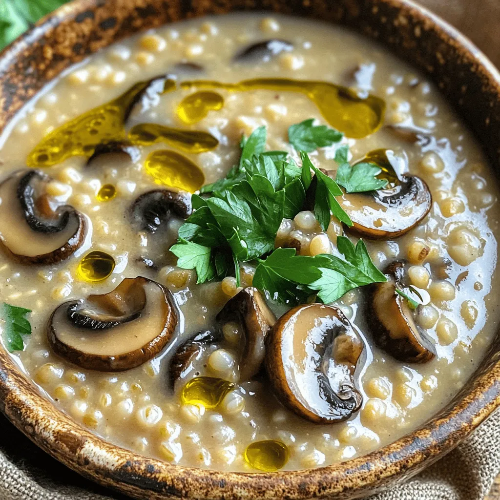 Creamy Mushroom Barley Soup Cozy Comfort Meal