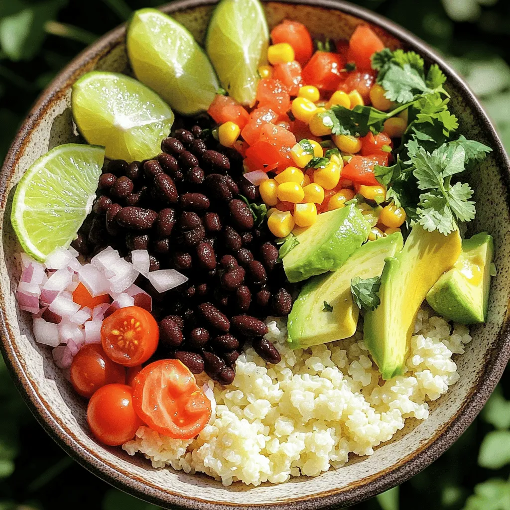 Low-Carb Cauliflower Rice Burrito Bowl Delight