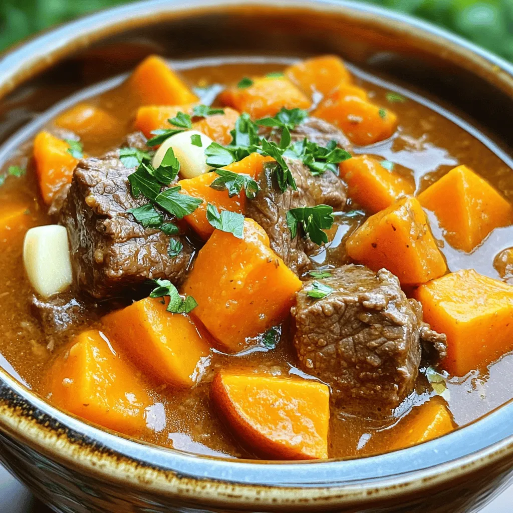 Slow Cooker Beef Sweet Potato Stew Hearty and Satisfying