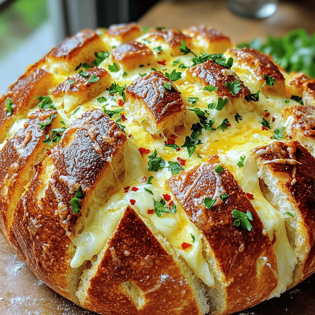 Cheesy Pull-Apart Garlic Bread Simple and Tasty Recipe
