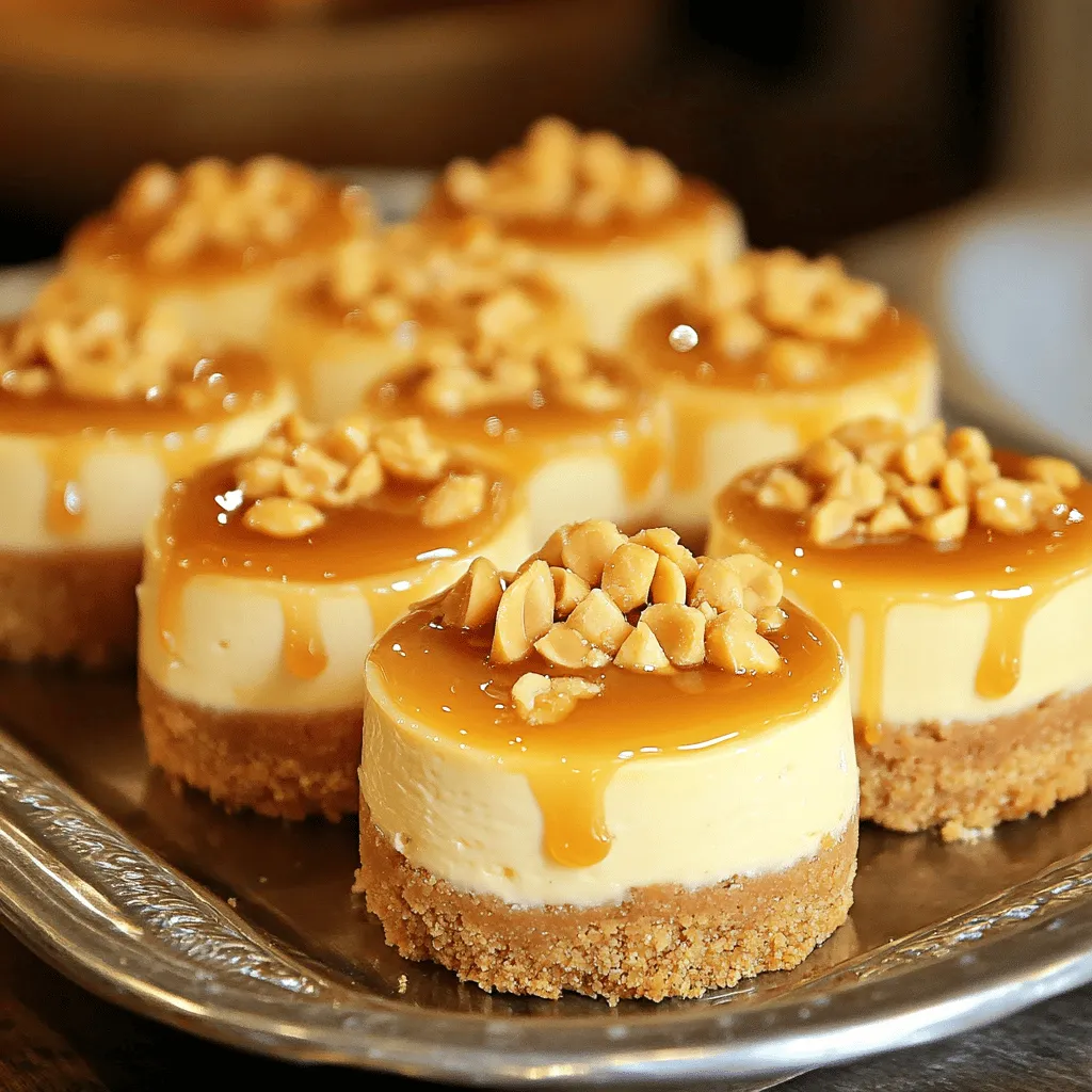 Irresistible mini cheesecakes are a sweet treat that combines rich flavors. They have a creamy peanut butter filling and a buttery graham cracker crust. Each bite brings joy and comfort.