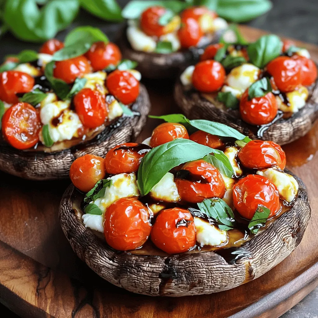 Caprese Stuffed Portobello Mushrooms Flavorful Delight