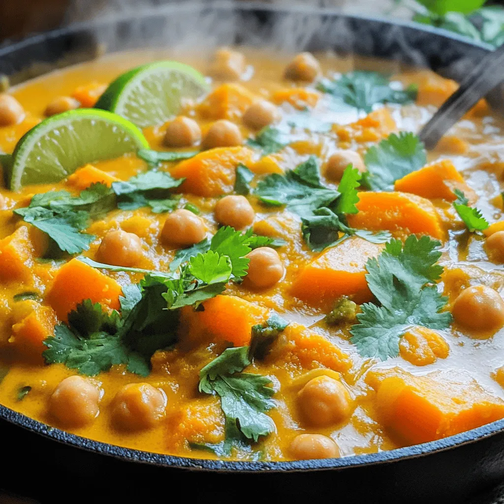 Sweet Potato Chickpea Curry Hearty and Flavorful Dish