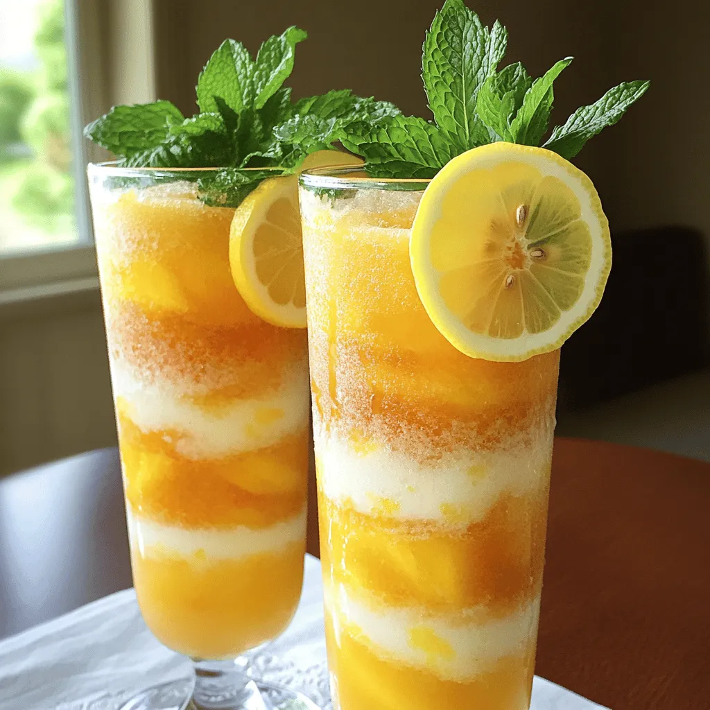 To make the best frozen peach lemonade, you need just a few key ingredients. The main stars are frozen peaches and fresh lemon juice. These two create a bright and fruity flavor that shines. You will also need honey or agave syrup for sweetness. Water is essential too, as it helps blend everything smoothly.
