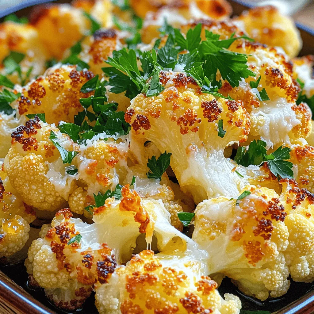 Garlic Parmesan Roasted Cauliflower Tasty Side Dish