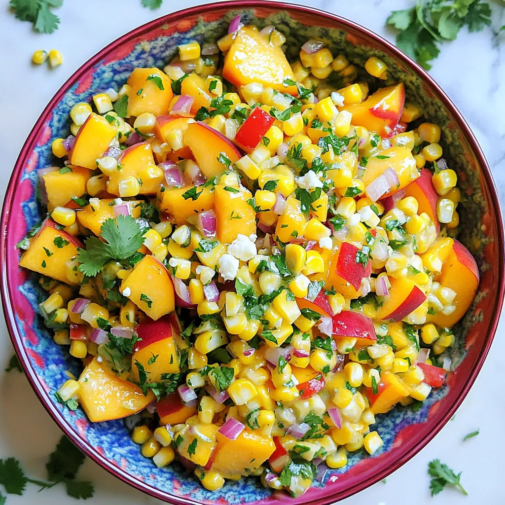 Sweet Corn Peach Salad Fresh and Flavorful Delight