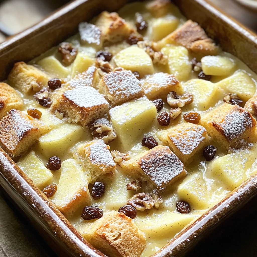 Cozy Apple Cinnamon Bread Pudding Delight